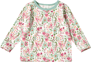 Langarmshirt Pro Climate mit Blumen-Muster, weiß & rosa, Gr. 128, 1 St