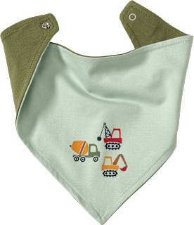 Halstuch zum Wenden mit Bagger-Motiv, grün, 1 St