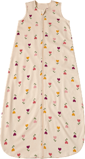 Schlafsack 1 TOG mit Blumen-Muster, beige, 130 cm, 1 St