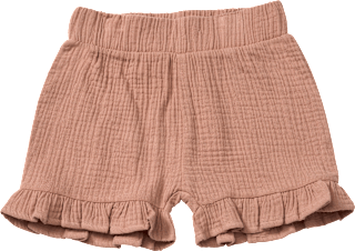 Shorts aus Musselin & mit Rüschen, braun, Gr. 92, 1 St