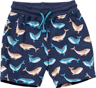 Shorts mit Wal-Muster, blau, Gr. 116, 1 St