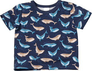 T-Shirt Pro Climate mit Wal-Muster, blau, Gr. 80, 1 St