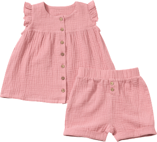 Set mit Tunika & Shorts aus Musselin, rosa, Gr. 98, 1 St