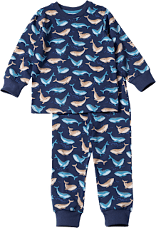 Schlafanzug Pro Climate mit Wal-Muster, blau, Gr. 104, 1 St