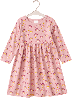 Kleid Pro Climate mit Regenbogen-Muster, rosa, Gr. 98, 1 St