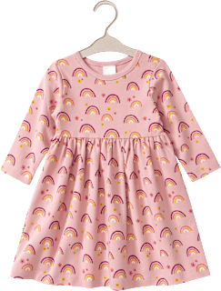 Kleid Pro Climate mit Regenbogen-Muster, rosa, Gr. 80, 1 St