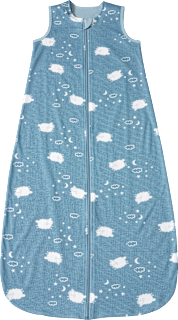 Schlafsack 1 TOG mit Schaf-Muster, blau, 110 cm, 1 St