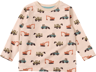 Langarmshirt Pro Climate mit Traktor-Muster, beige, Gr. 98, 1 St