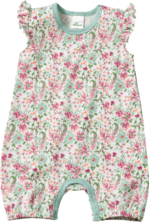 Strampler Pro Climate mit Blumen-Muster, weiß, Gr. 62/68