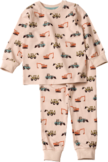 Schlafanzug Pro Climate mit Baustellenfahrzeug-Muster, beige, Gr. 92, 1 St