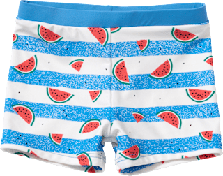Badehose mit Wassermelonen-Muster, blau & weiß, Gr. 122/128, 1 St