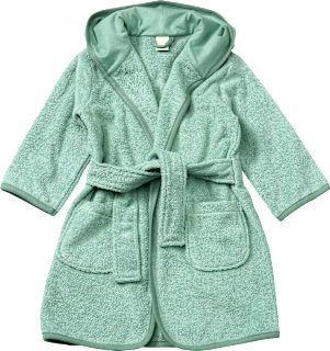 Bademantel aus Frottee, grün, Gr. 110/116 ALANA