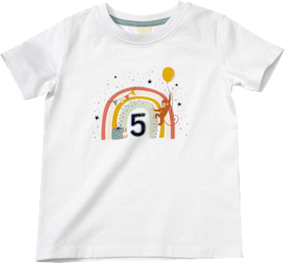 Geburtstags T-Shirt 5 Jahre, weiß, Gr. 116 ALANA