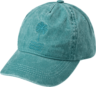 Basecap mit Palmen-Stickerei, grün, Gr. 54/55, 1 St