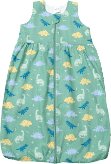 Schlafsack 1 TOG mit Dinosaurier-Muster, grün, 90 cm, 1 St