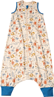 Schlafsack mit Beinen 1 TOG mit Dschungel-Muster, beige, 100 cm, 1 St