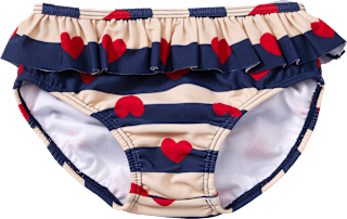 Schwimmwindel mit Herz-Muster, blau, Gr. 74/80, 1 St