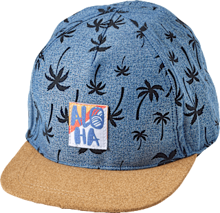 Basecap mit Palmen-Muster, blau, Gr. 54/55, 1 St