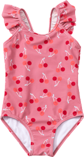 Badeanzug mit Kirsch-Muster, rosa, Gr. 86/92, 1 St