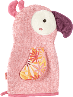 Waschhandschuh Kakadu, rosa fehn