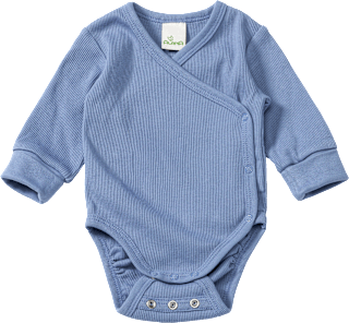 Wickelbody mit Mitwachsfunktion, blau, Gr. 50/56, 1 St