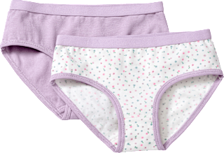 Slips mit Blümchen-Muster, lila + weiß, Gr. 134/140 ALANA