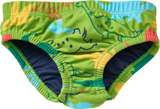 Schwimmwindel mit Dino-Muster, grün, Gr. 74/80 PUSBLU