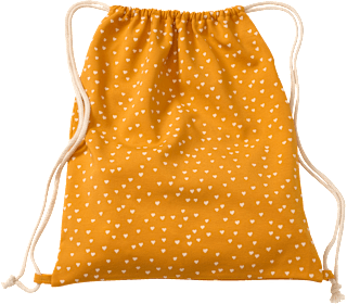 Turnbeutel mit Herzen-Muster, gelb, 40 x 32 cm ALANA