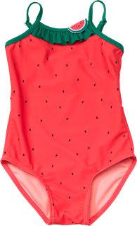 Badeanzug mit Melonen-Motiv, rot, Gr. 86/92, 1 St