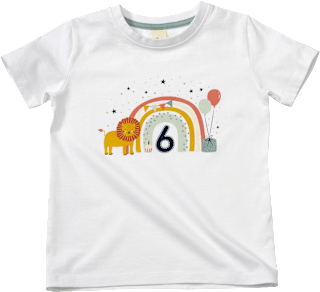 Geburtstags T-Shirt 6 Jahre, weiß, Gr. 122 ALANA