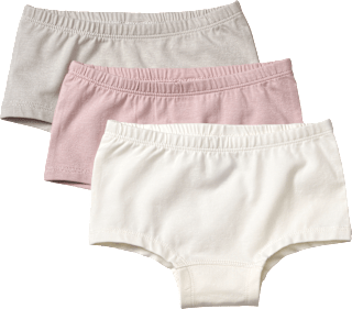 Panties, grau + rosa + weiß, Gr. 98/104 ALANA