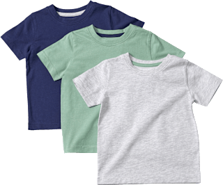 T-Shirts, grau + blau + grün, Gr. 116 ALANA