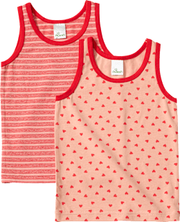 Unterhemden mit Herz-Muster, pink, Gr. 98/104 ALANA