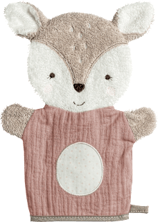 Waschhandschuh Reh, rosa fehn