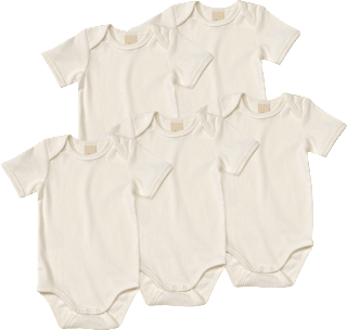 Bodys Kurzarm, weiß, Gr. 74/80 ALANA