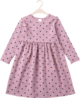 Kleid Pro Climate mit Herz-Muster, lila, Gr. 116 ALANA