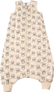 Schlafsack mit Beinen 1 TOG mit Bären-Muster, beige, 110 cm, 1 St
