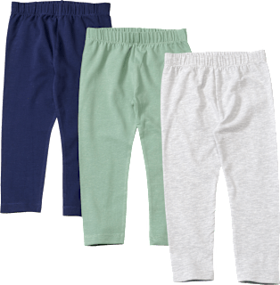 Leggings, grau melange + blau + grün, Gr. 134 ALANA