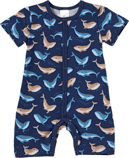 Schlafanzug Pro Climate mit Wal-Muster, blau, Gr. 62/68, 1 St