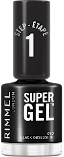 Żelowy lakier do paznokci Super Gel 070 Black Obsession RIMMEL LONDON