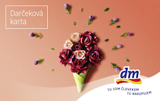 Darčeková karta v hodnote 20 € dm