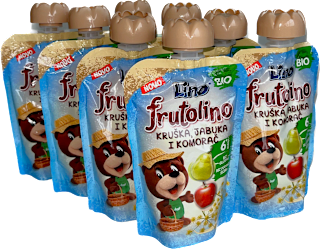 frutolino EKO kašica kruška, jabuka, komorač, 6+ mj., XXL Lino