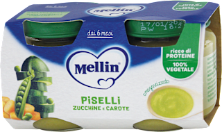 Omogeneizzato di piselli e carote Mellin