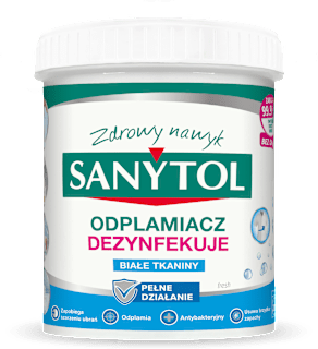Odplamiacz do białych tkanin w proszku, dezynfekujący SANYTOL