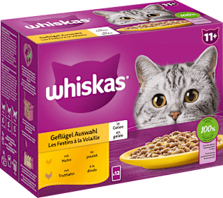 Nassfutter Katze 11 + Jahre Katzenfutter Geflügel Whiskas