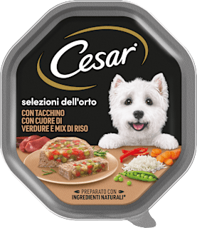 Cibo umido per cani con tacchino e verdure Selezioni dell'Orto Cesar