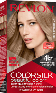 Vopsea permanentă 70 medium ash blonde REVLON