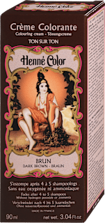 Kremna barvna kana v temno rjavem odtenku Henné Color