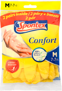 rukavice Confort 2 páry, velikost M Spontex