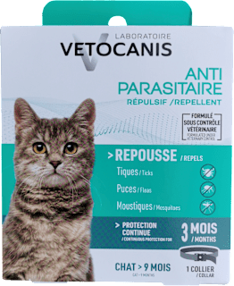 Ovratnica za zaščito pred paraziti za mačke VETOCANIS